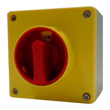 Springer Controls Co Disconnect Switch, Nonfusible, 3PST-NO, Indoor, Rotary Handle, Plastic ML0-32-AR3E